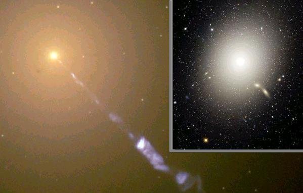 Strong radio emissions are usually associated with elliptical galaxies 